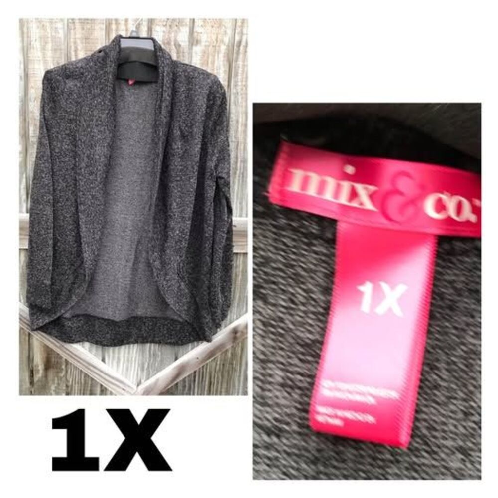 Womens 1X Cardigan Mix & Co.
